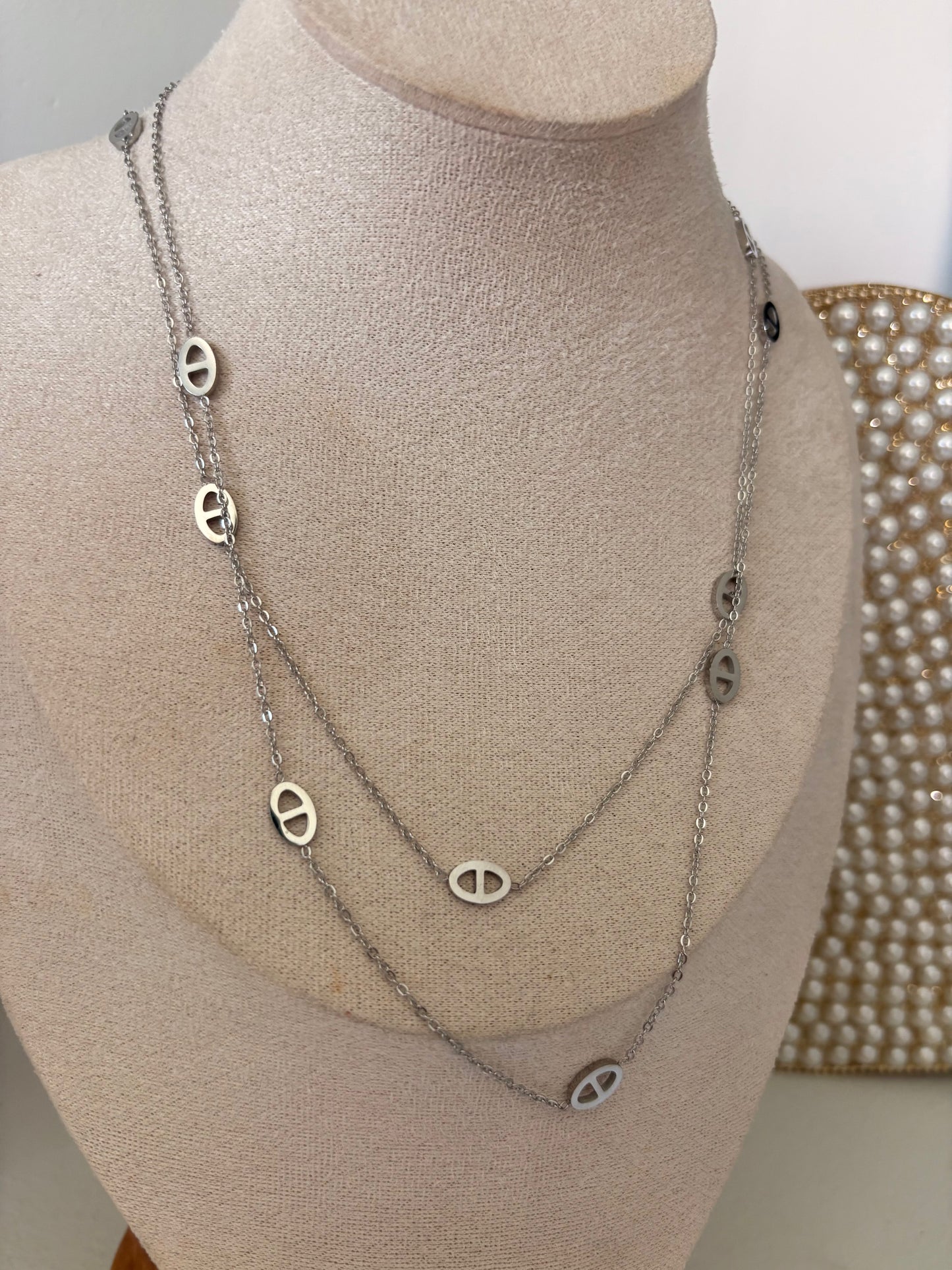 Double Oval Necklace
