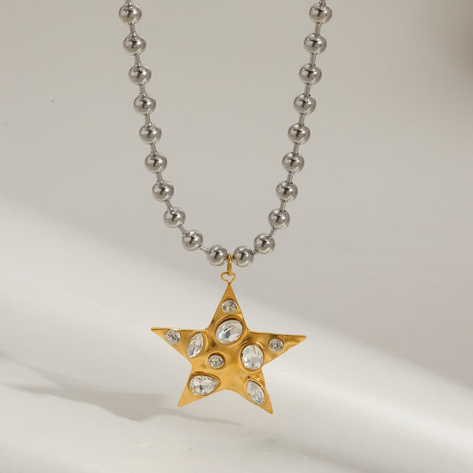 Glitter star necklace